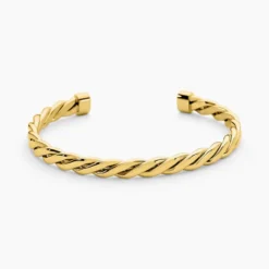 Bracelet Jonc Acier Dore Alexandru