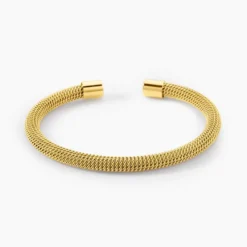 Bracelet Jonc Acier Doré Sibil