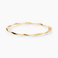 Bracelet Jonc Anaisaae Torsade Or Jaune