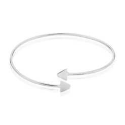 Bracelet Jonc Athanaise Argent Blanc