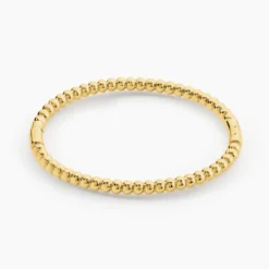 Bracelet Jonc Bulle Doree Acier Jaune