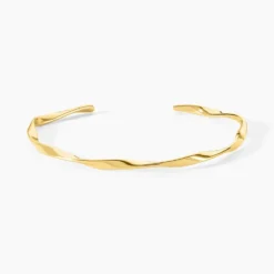 Bracelet Jonc Ecorsia Acier Jaune