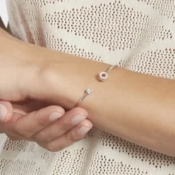 Bracelet Jonc Elorie Argent Blanc Oxyde De Zirconium