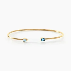 Bracelet Jonc Garden Or Jaune Topaze Oxyde De Zirconium