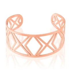 Bracelet Jonc Graphik Line Acier Blanc