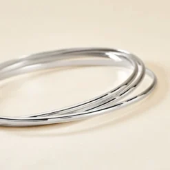 Bracelet Jonc Hugoline Argent Blanc