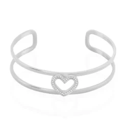 Bracelet Jonc Imagine Agnes Acier Blanc Cristal