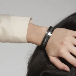 Bracelet Jonc Imagine Victoriano Acier Blanc Strass