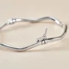 Bracelet Jonc Jennie Ondule Or Blanc