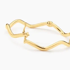 Bracelet Jonc Jennie Ondule Or Jaune