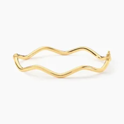 Bracelet Jonc Jennie Ondule Or Jaune