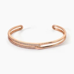 Bracelet Jonc Jessie Argent Rose Oxyde De Zirconium