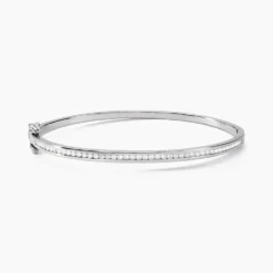 Bracelet Jonc Laurianne Argent Blanc Oxyde De Zirconium