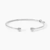 Bracelet Jonc Ludvinia Argent Blanc
