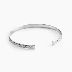 Bracelet Jonc Oscaro Argent Gris