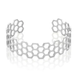 Bracelet Jonc Ouvert Acier Blanc Buglose