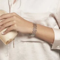 Bracelet Jonc Ouvert Acier Blanc Buglose