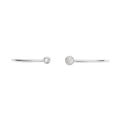 Bracelet Jonc Perline Argent Blanc Oxyde De Zirconium