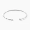 Bracelet Jonc Regine Argent Blanc Oxyde De Zirconium