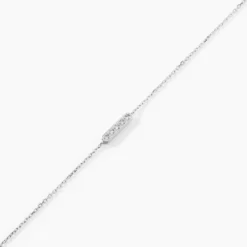 Bracelet Jonc Rosalin Blanc Diamant Blanc