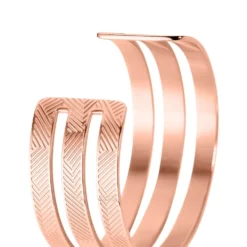 Bracelet Jonc Sirine Acier Rose