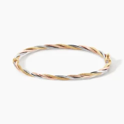 Bracelet Jonc Temani Or Tricolore