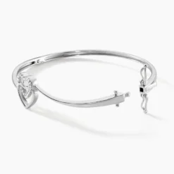 Bracelet Jonc Veronike Argent Blanc Oxyde De Zirconium