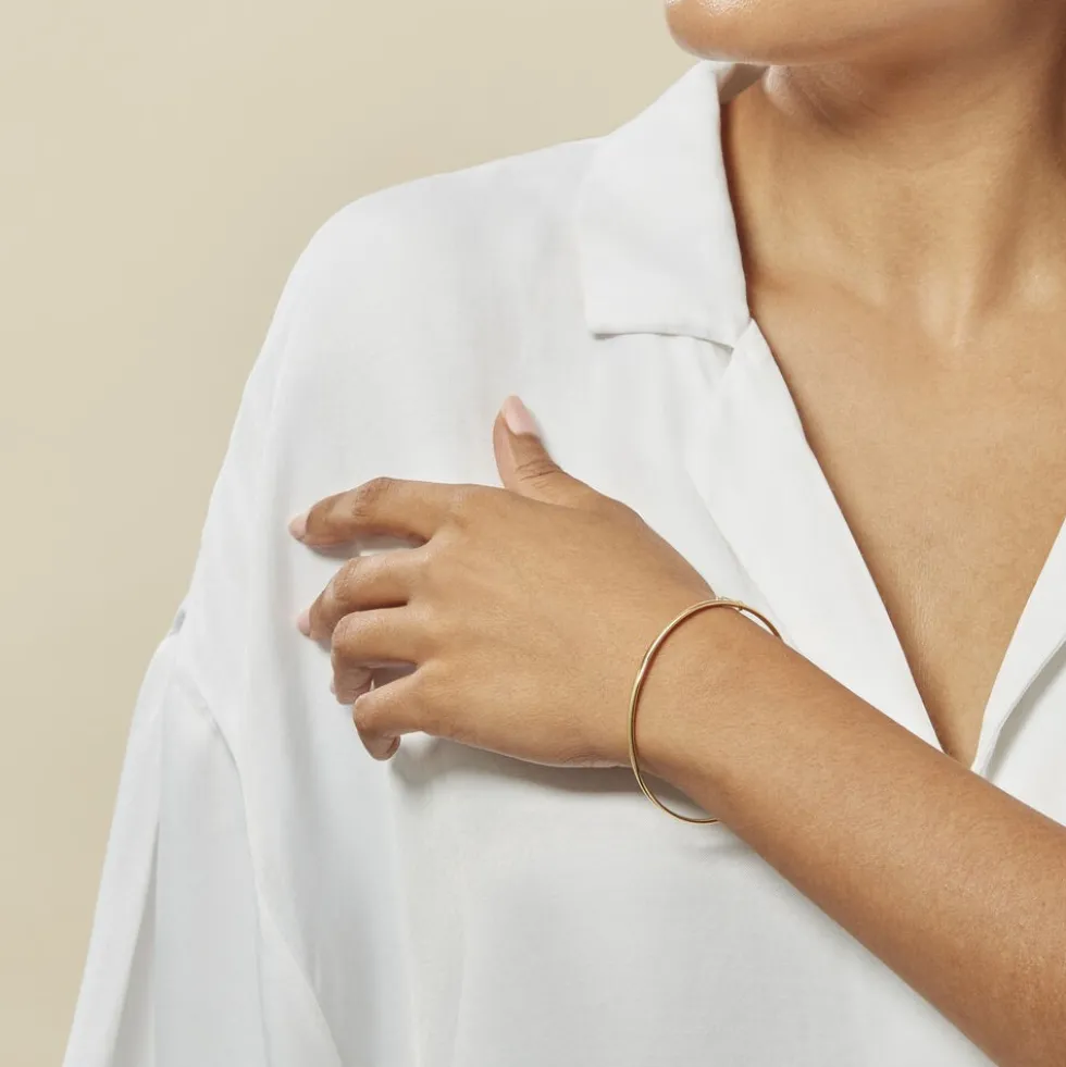 Bracelet Jonc Yuriy Fil Flexible Or Jaune
