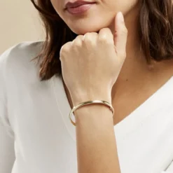 Bracelet Jonc Yuriy Fil Flexible Or Jaune