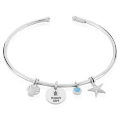 Bracelet Jonc Zerane Argent Blanc Oxyde De Zirconium