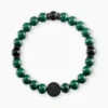 Bracelet Jourdan Acier Noir Malachite