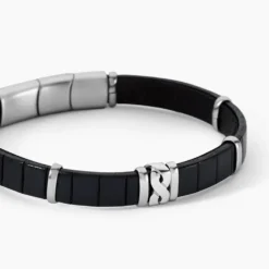 Bracelet Jourdan Chip Cuir Noir