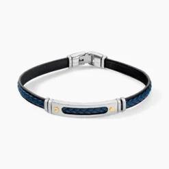 Bracelet Jourdan Cuir Bleu
