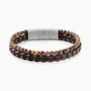 Bracelet Jourdan Cuir De Vache Oeil De Tigre