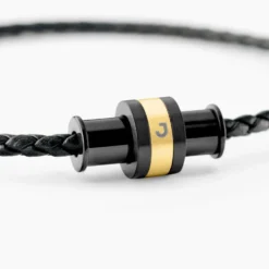 Bracelet Jourdan Cuir De Vache Noir