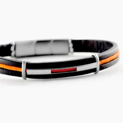 Bracelet Jourdan Damayanti Cuir Noir