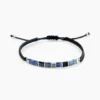 Bracelet Jourdan Jahan Acier Argenté Lapis Lazuli Agate