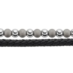 Bracelet Jourdan Pheonix Cuir Noir