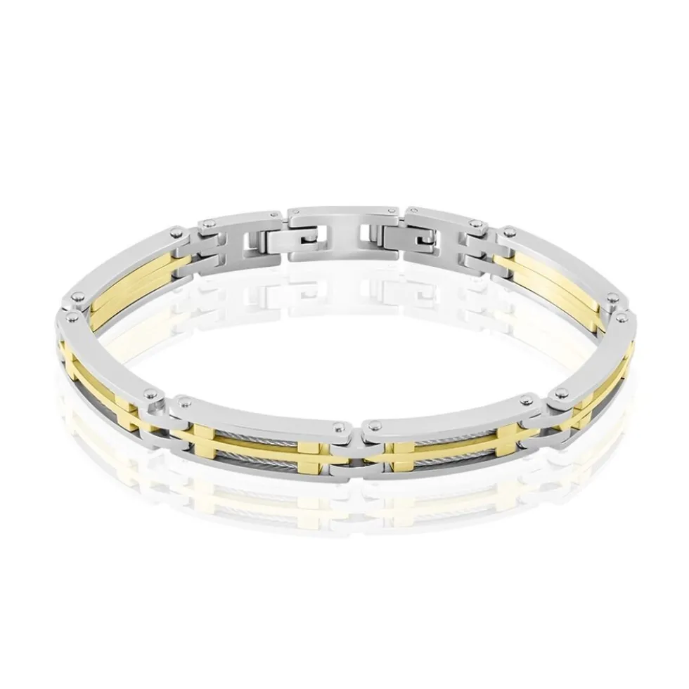 Bracelet Jourdan Priam Acier Bicolore