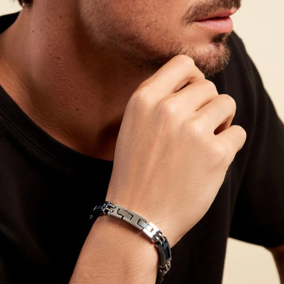 Bracelet Jourdan Zephir Acier Bleu