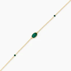 Bracelet Kakalina Or Jaune Malachite