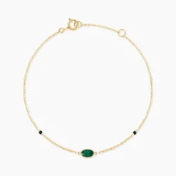 Bracelet Kakalina Or Jaune Malachite