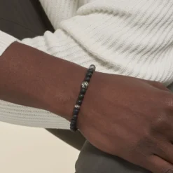 Bracelet Labhras Acier Blanc Agate