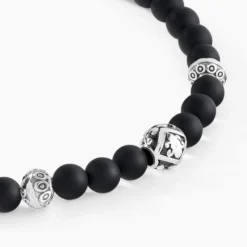 Bracelet Labhras Acier Blanc Agate