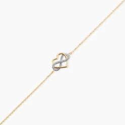 Bracelet Lachina Or Bicolore Oxyde De Zirconium