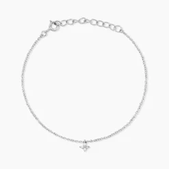 Bracelet Leonce Argent Blanc Oxyde De Zirconium