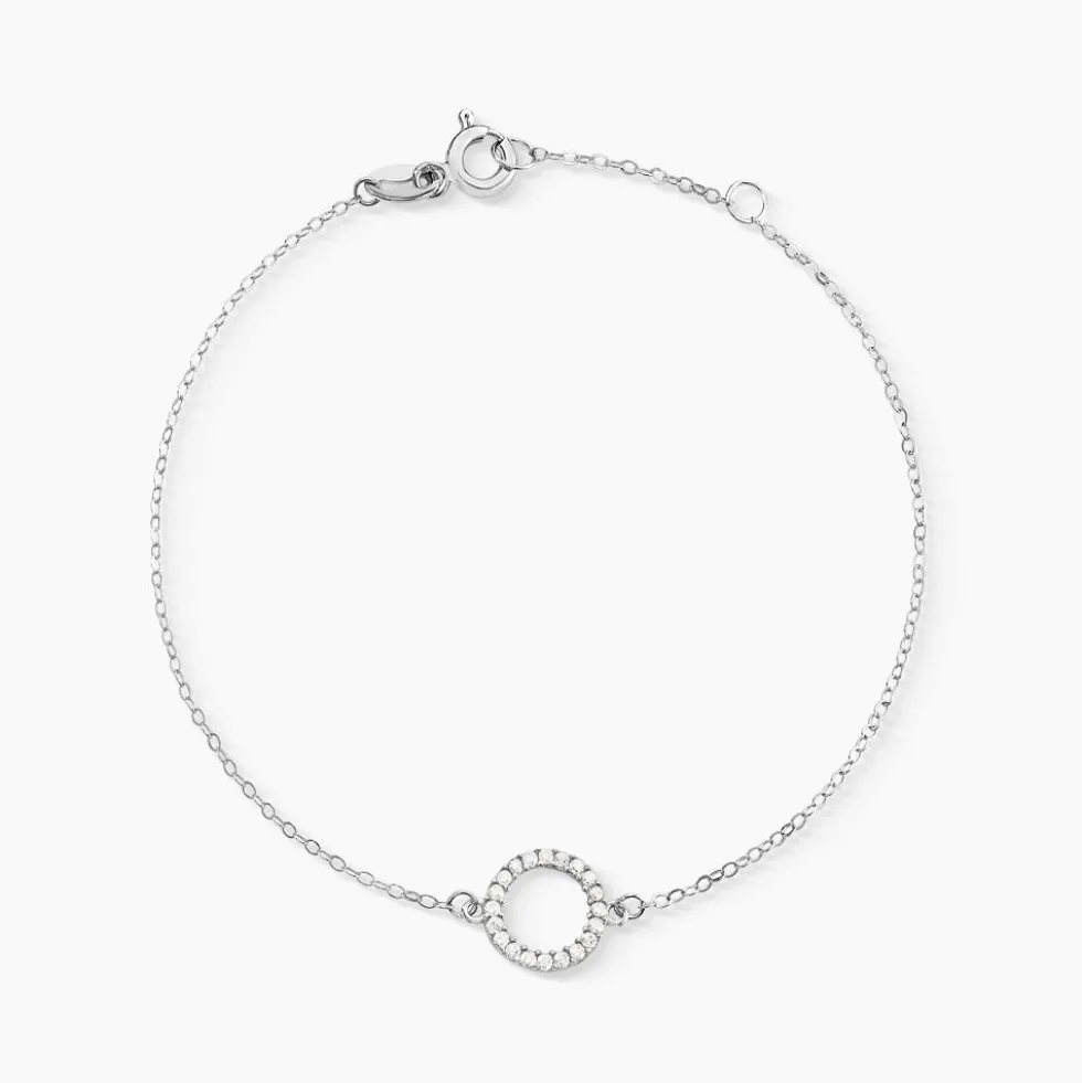 Bracelet Lim Or Blanc Oxyde De Zirconium