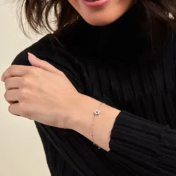 Bracelet Lizéa Argent Blanc