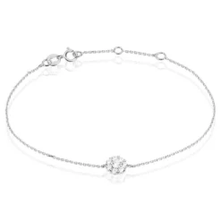 Bracelet Lizie Or Blanc Oxyde De Zirconium