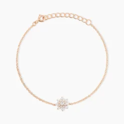 Bracelet Lorraine Argent Rose Oxyde De Zirconium